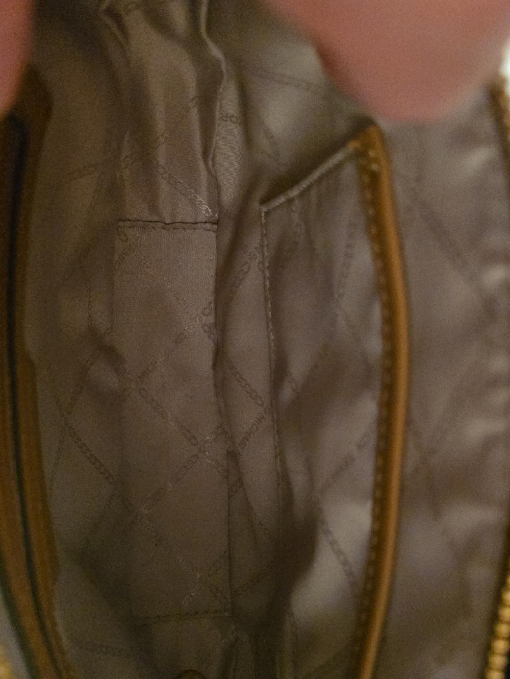 Michael Kors Brown and Tan Monogram Crossbody Bag - Picture 4 of 4